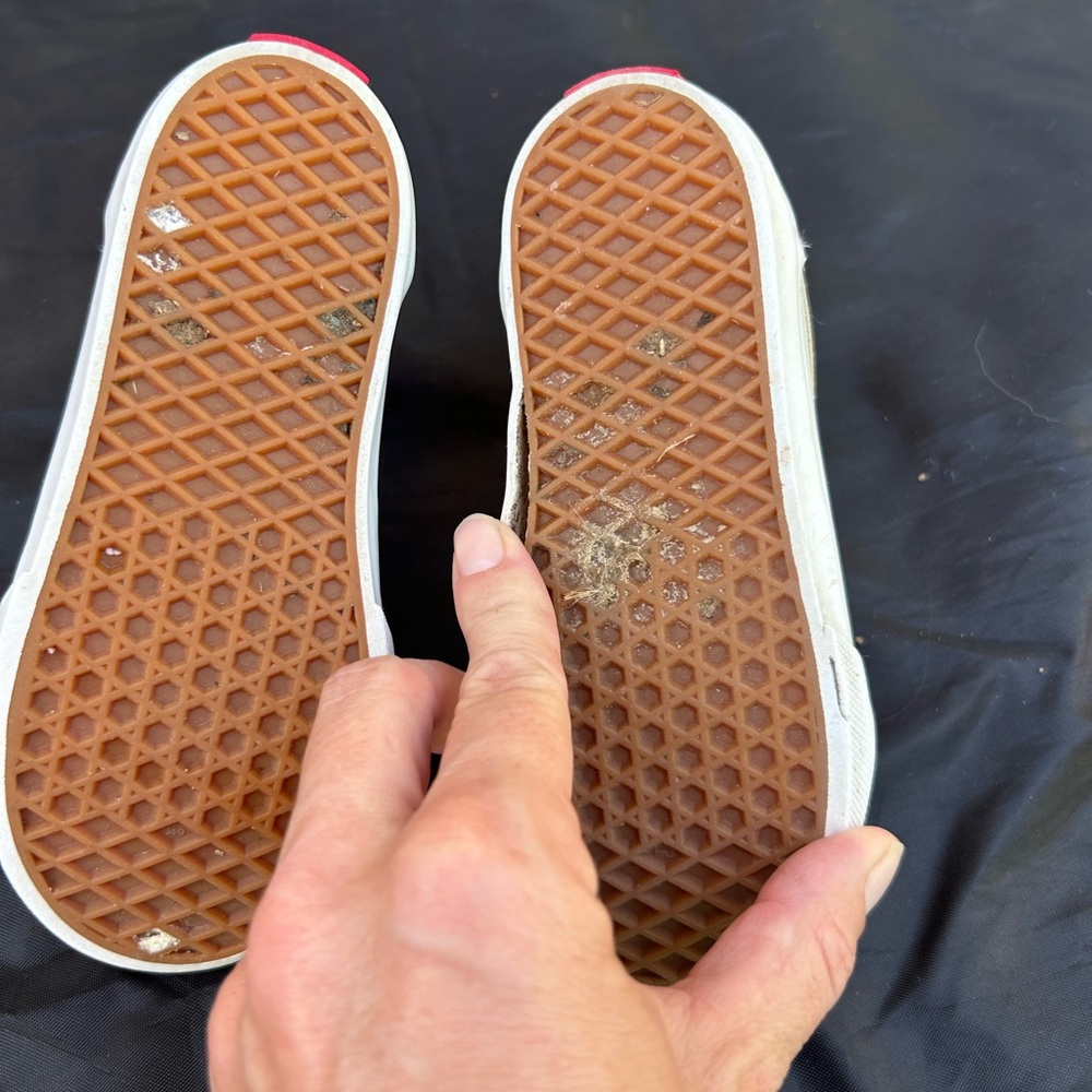 Vans Kids Sneakers in Cream and Red - Picture 8 of 9